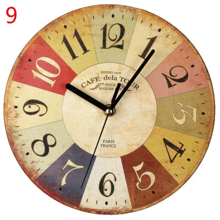 Retro Vintage Wooden Clock  23 CM  Decorative Vintage Handmade Wooden Wall Clock