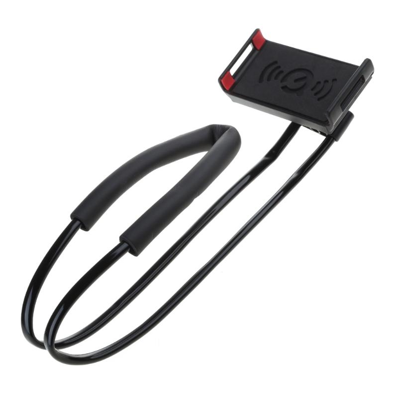 Universal Smartphones Mobile Phone Stand,Hanging on Neck Cellphone Mount Holder, Flexible Lazy Bracket