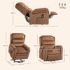 Poltrona Alzapersona Reclinable At 160 Degrees With Footrest And Remote Control In Velvet 85x88x109 Cm Brown
