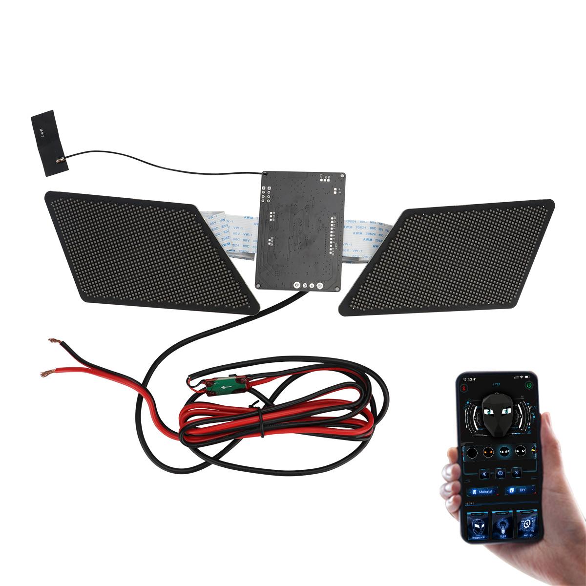 

Светодиодный экран Eyes, интерактивный рекламный экран DIY, управление через приложение, гибкий светодиодный автомобильный фонарь, универсальный светодиодный светильник