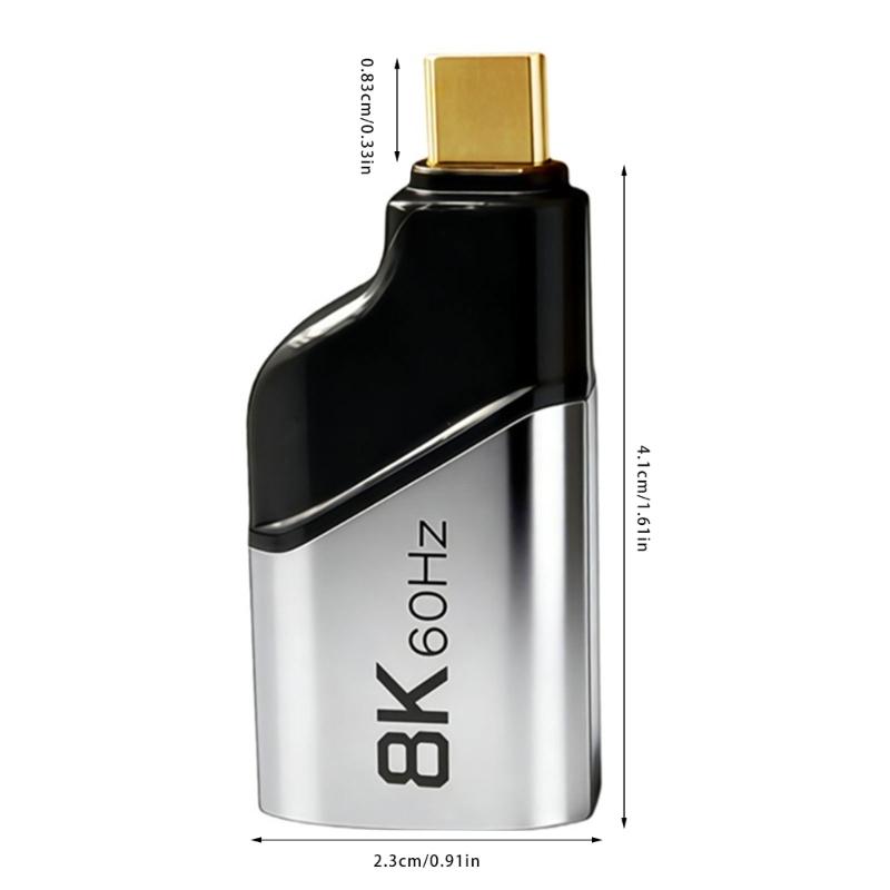 Universal USB Type C to HDTV Adapter for Smartphones Laptops Tablets with 8K60Hz 4K144Hz 2K/165HZ Resolution Support