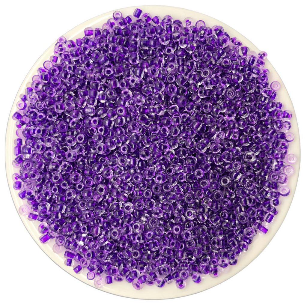 Solid Color 2/3/4mm Glass Seed Beads, Silver Lined, Dyed AB Cream, Round for Handmade Beading & Bracelets.