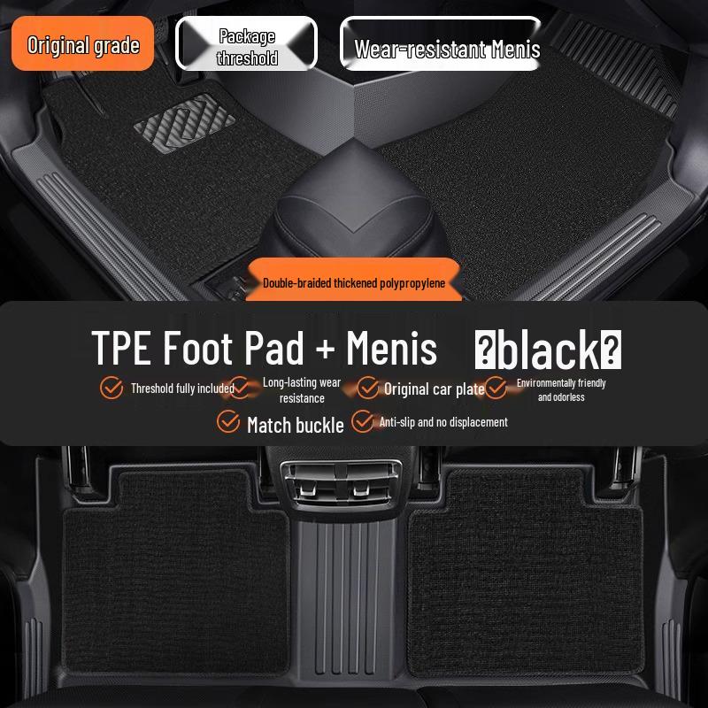Waterproof TPE Car Floor Mats for Pentium B30 (2016-2018), One-Piece Molded with Door Sill Coverage