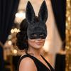 Photo Shoots Rabbit Ear Mask Crystal Studded Glitter Mask Creative Rhinestone Face Mask  Halloween