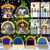 Christmas Crafts For Kids 2D Decorations With Stickers Make Christmas Tree Ornaments For Kids Adults Tree Holiday Classroom