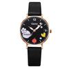 Kids Watches Pink Cute Children's Wristwatch Cartoon Pattern Quartz Watch Set for Girls Fashion Students' Clock