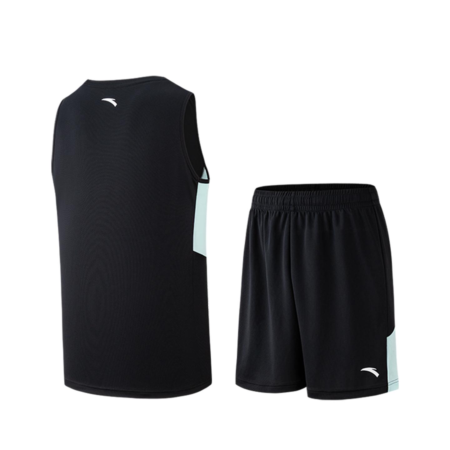 

Anta Logo Breathable Moisture-Wicking Quick-Dry Sports Fitness Running Professional Training Tank Top And Shorts Basketball Set 952621205-6 S