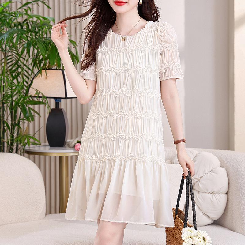 

Plus Size Women s Summer 2026 Korean Style Slimming A-line Dress 3XL (135-145 jin)