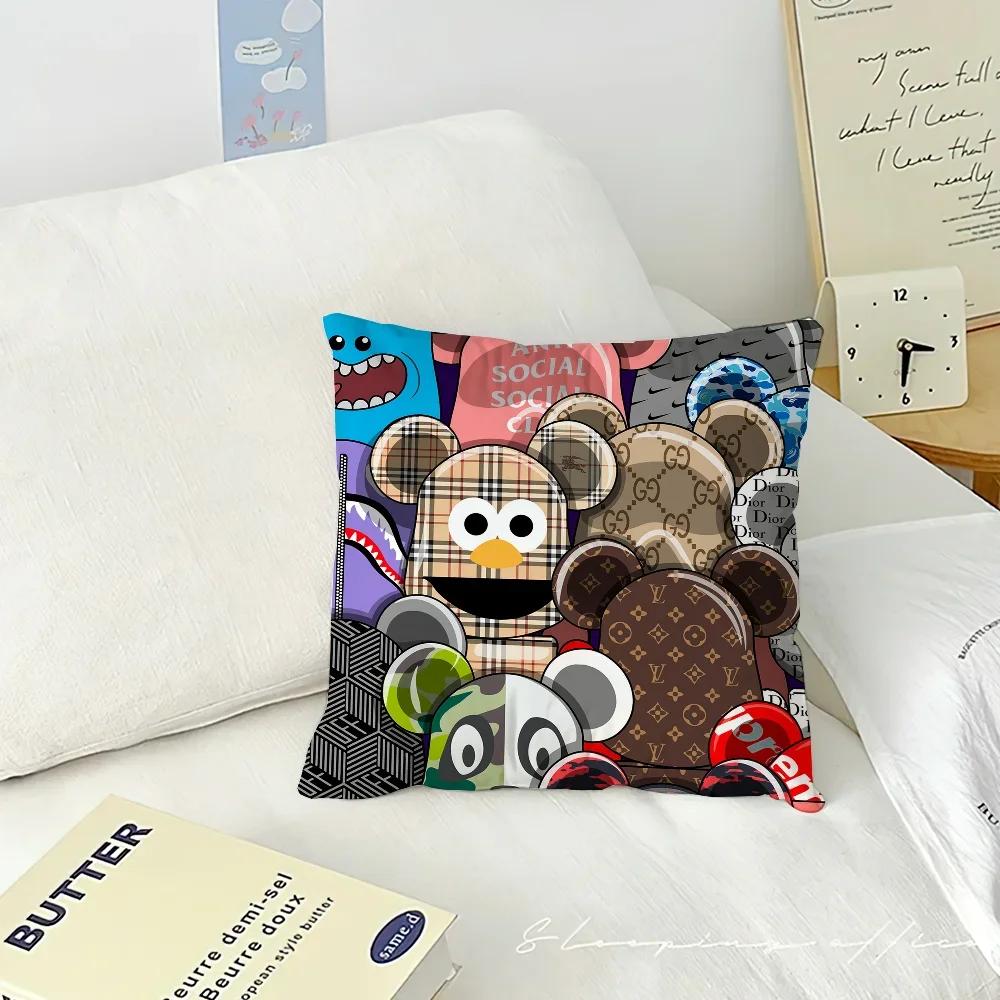 Süßes Mode B-Bearbricks-S Coole Kissenhülle Wohnzimmer Kopfteil Schlafzimmer Büro Kissen Kissen Sofa Nickerchen Zeit Kissenbezug