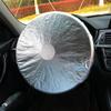 Parasol para volante de automóvil, parasol para ventana lateral, cubierta de tela revestida en plata, protector solar, parasol lateral aislante