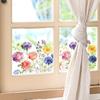 Glass Sticker Double Sided Visual Graphic Removable Waterproof Flower Wall Stickers Windows Walls Decoration
