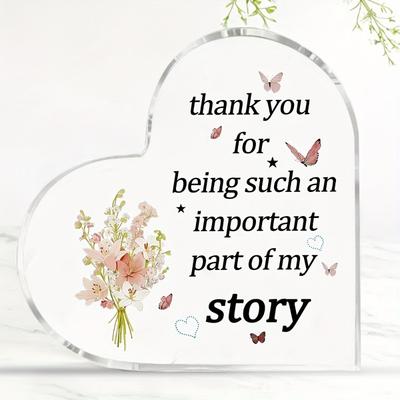 2D Flat, Teacher Appreciation Gifts Acrylic Desktop Decoration Plaque, Home Decor Plaque Hanging Wall Art Decorative Garden Decoration for Room Door S