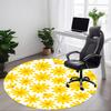 1pc Flower Pattern Office Round Area Rug,  Mat Suitable For Office, Under Office Chairs Bedroom Living Room Home Decor, Room Deco