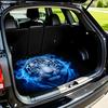 1Pcs Blue Flame White Tiger Car Trunk Mat with Anti Slip Cargo Liner Waterproof Rear Storage Protector Floor Mat for SUV Sedan V