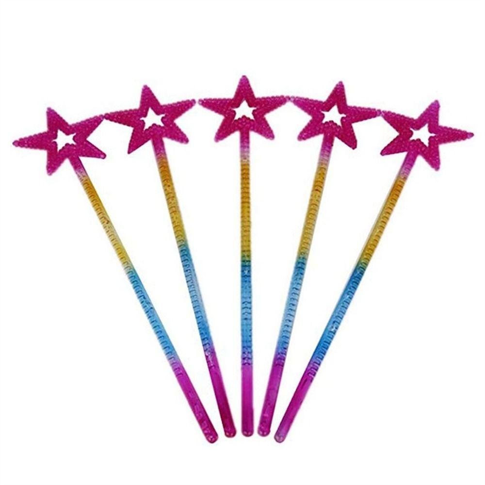 Zlaté Stříbrné Princeznovské Hůlky Hraní Rolí Hvězdná Hůlka Cosplay Rekvizity Vílí Hůlka Dívčí Kostým