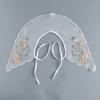 New Big Lapel Fake Collar Shawl for Womens Floral Embroider Shoulder Wraps Cape Removable Shirt Detachable False Collar Shawl