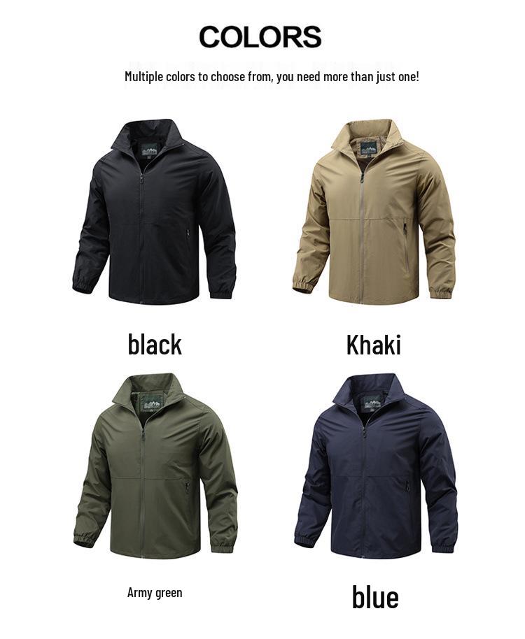Men's Outdoor Series Plus Size Windbreaker Jacket for Spring & Autumn
