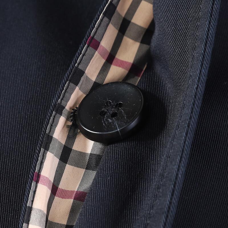 Men's Classic Business 100% Cotton Mid-Length Trench Coat
