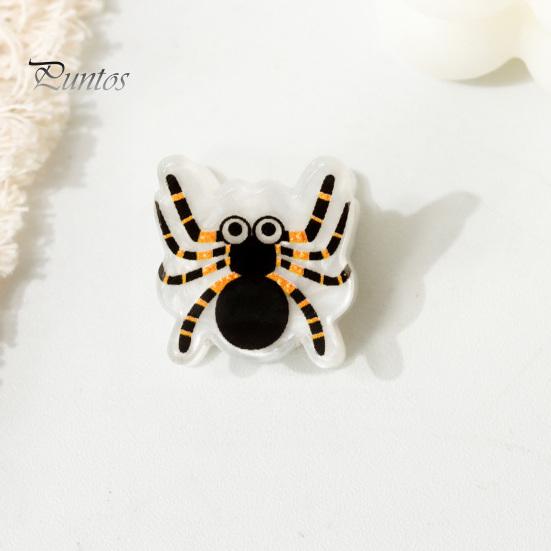 Black Cat Spider Witch Hat Accessories Halloween Cartoon Hair Clips for Women Girls, Acrylic Glitter Pumpkin/Ghost/Bat/Cat Reliable Clamping