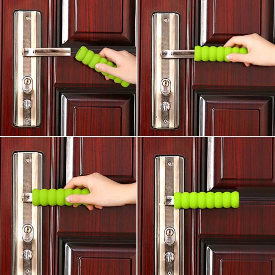 2Pcs Door Handle Cushion Super Soft Wear Resistant EVA Ultra-thick Spiral Type Door Handle Protective Cover for Home