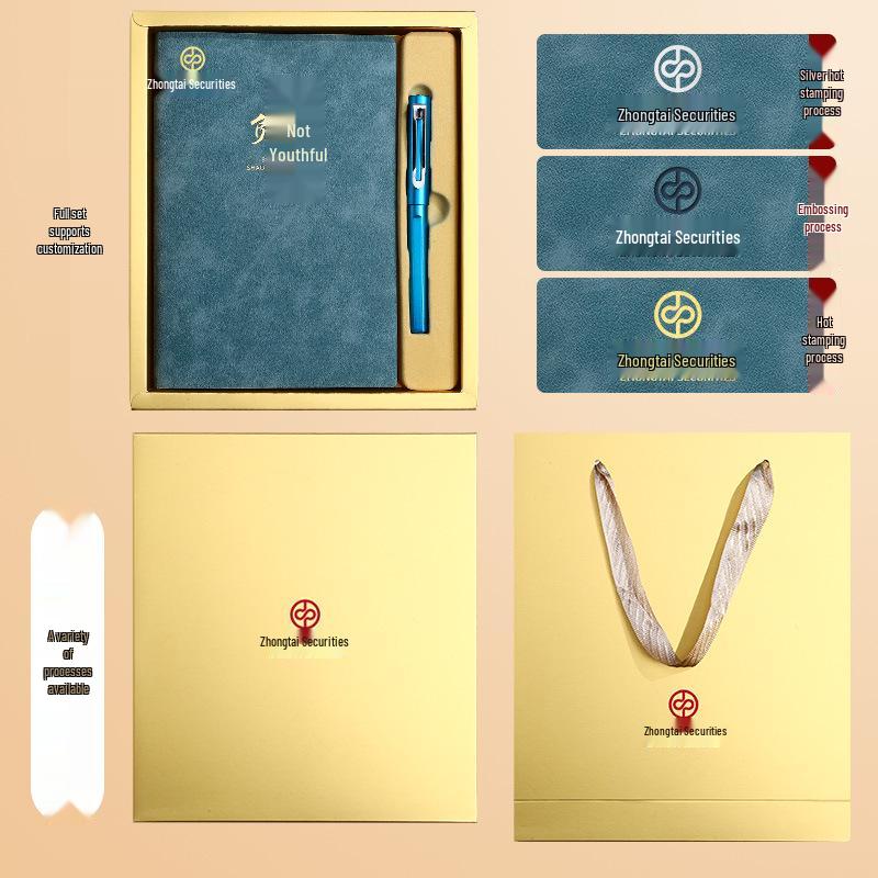 Custom Guochao A5 Chinese Style Business Notebook Gift Set with Logo Printing Capability