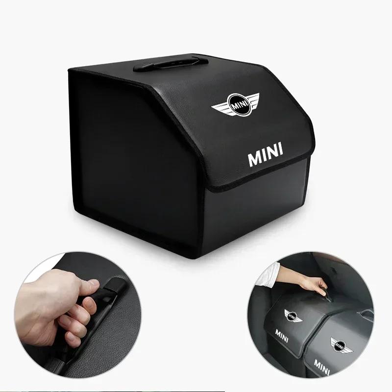 -Car Emblem Storage Box Foldable Auto Trunk Organizer Bag For BMW MINI Cooper S JCW WORKS One Countryman R58 R57 R56 R55 F55 F56