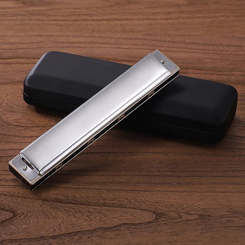 Harmonica Professional C for Key 24 Holes Polyphony Organ Diatonic Mouth with fo