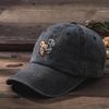 New Style Retro  Fashionable Printed Violent Bear Washed Baseball Cap Outdoor Casual Sun Protection Visor Cap