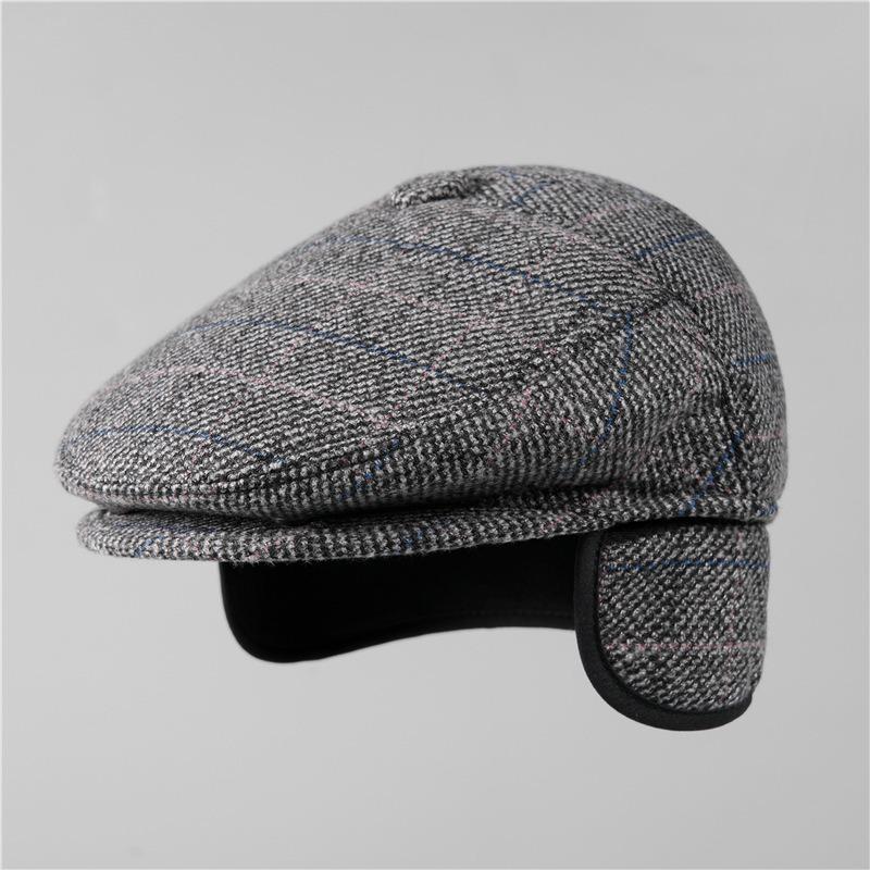 Hat Men's Winter Cap Grandpa Fleece Ear Protector Hat Old Winter Cotton Hat