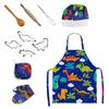 Dinosaur Engaging Kitchen Toy Set With Colorful 11 Piece Apron And Baking Accessories Children For