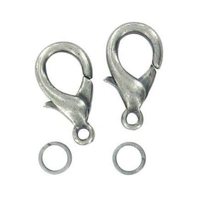 CTOP 10 Silver Lobster Clasps 13 Mm