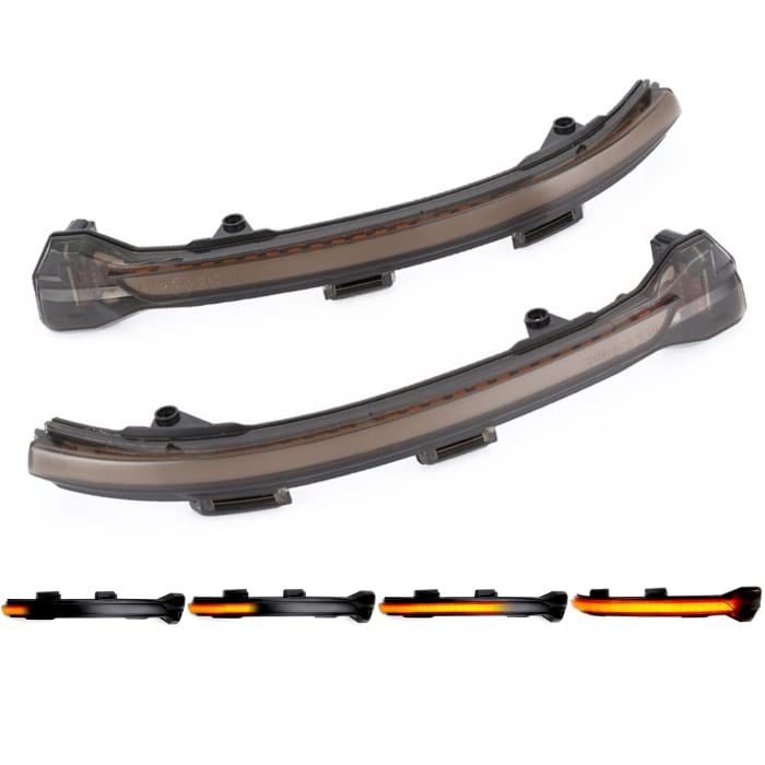 

Volkswagen compatible door mirror sequential turn signals with flowing turn signals with smoked for VW Golf LEDs, lenses, 7, Touran, etc.