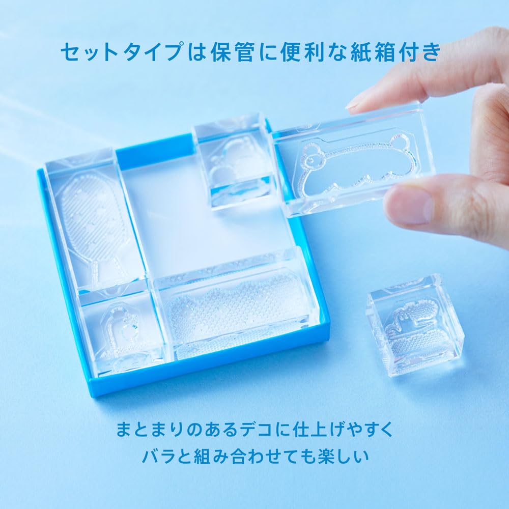King Jim Clear Ice Set of Odekake Stamps, Mark, 6, Set, CLSSB-001