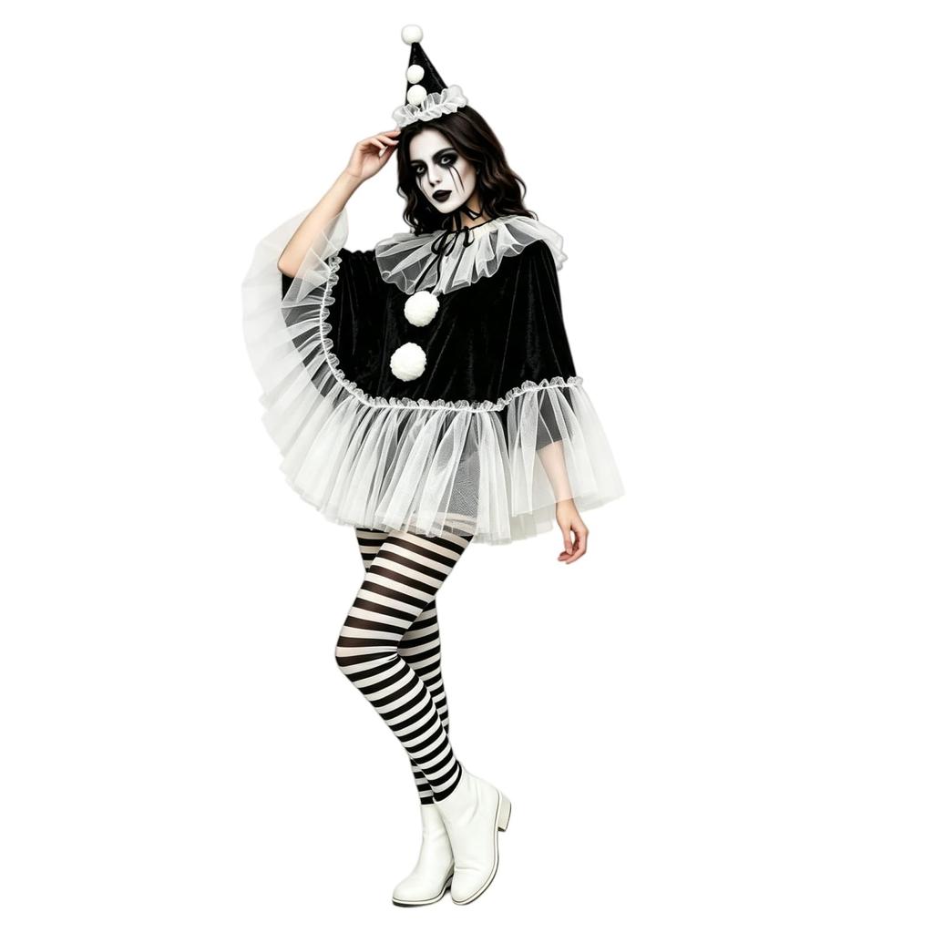 Women's Halloween Stage Performance Costume Cape, One Size Fits Most Adults for Parties and Events