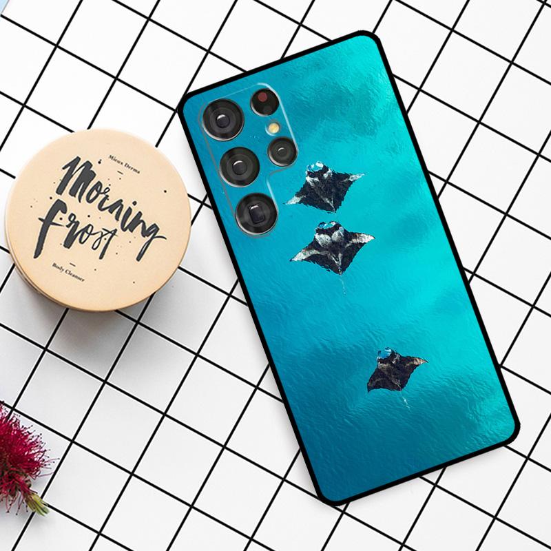 Animal Manta Ray Case For Samsung Galaxy S21 S22 S23 S24 S25 Ultra S9 S10 S25 Plus S25 FE S20 FE Phone Cover