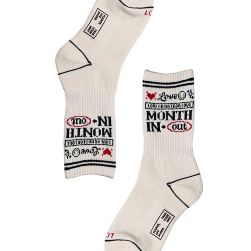 MONTH IN MONTH OUT Days in month crew socks VINTAGE IVORY