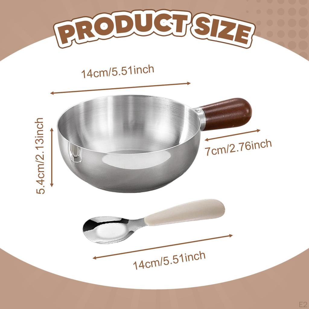 Kasserolle Kleiner Milchtopf Multifunktional Tragbar Rührschüssel Butterwärmer Kochen für