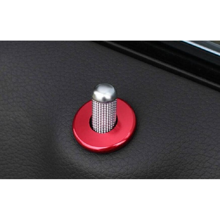 Fit For Benz GLE GLS Inner Door Bolt Lock Down Ring Frame Red Titanium -