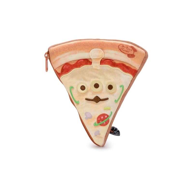 Takara Tomy Arts Pixar Character Nui Bread Plush Pouch - Pizza Alien - Height: Approx. 20.5cm