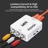 AV to VGA Adapter 1080P HD Mini VGA Converter ABS Shell Video Converter for STB Computer (White)