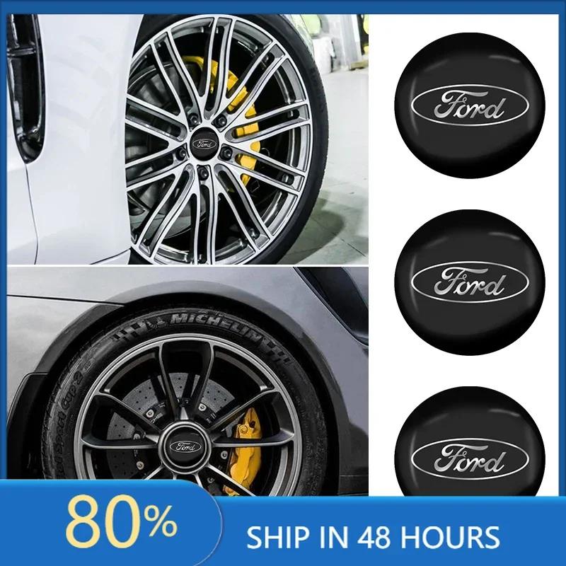 Samolepka na auto 2025 Horké 4ks 56mm Samolepky na středové krytky kol auta Znak Odznak Nálepka Pro Ford Fiesta EcoSport Escort focus 1 2 3