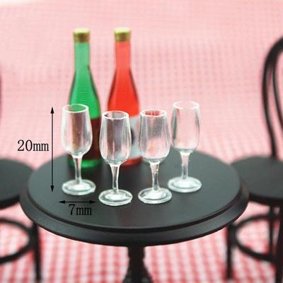 Puppenhaus Miniatur Weingläser Kelche für Puppenbar, Küche, Esszimmer Dekor - 8er Pack