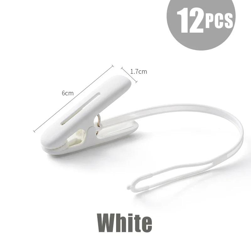 12Pcs Clothes Pegs Fixed Windproof Clip Laundry Clips Hanging Rope Multifunctional Windproof Towels Socks Clothespin Hangers