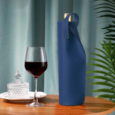 Borsa per vino rosso a doppio strato con manico Borsa per trasporto vino in similpelle resistente all'usura Portabottiglie di champagne