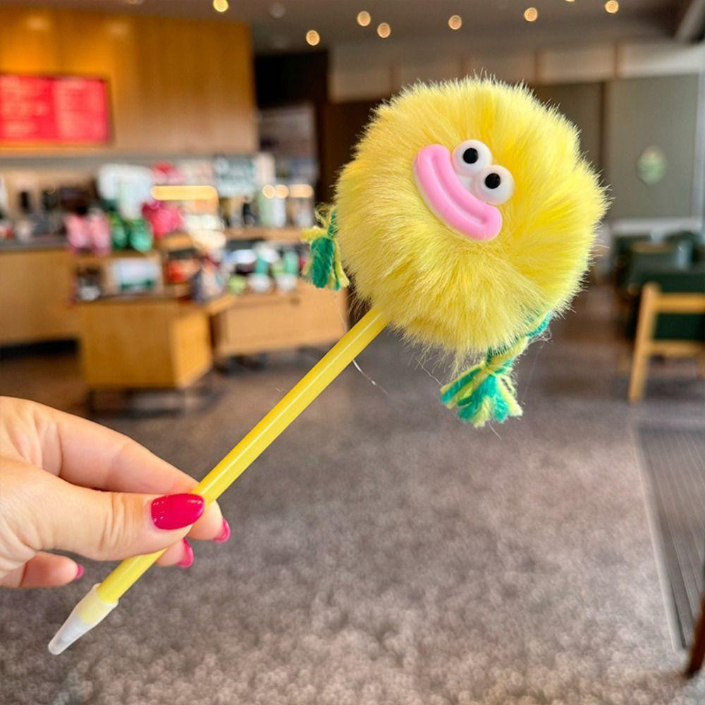 Ugly Braided Doll Children's Plush Pen Iridescence Student Neutral Gel Pen  Award Gifts