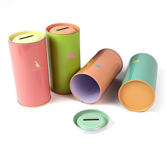 Kovové prasátko s velkou kapacitou, zvířecí vzor, ​​​​dětská válcová spořitelna, nástroj pro finanční správu