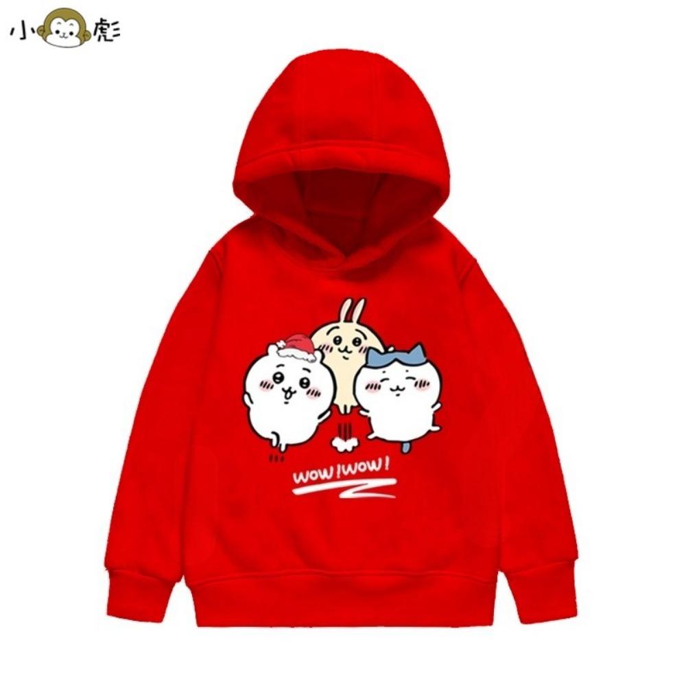 Children's Autumn and Winter Christmas Joint Jiyi Kawa Hooded Sweatshirt Printed Boys and Girls Children's Casual Pullover