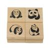 Taiyo Tomar Panda Rubber Stamps (4 Pieces) RT-panda-S02