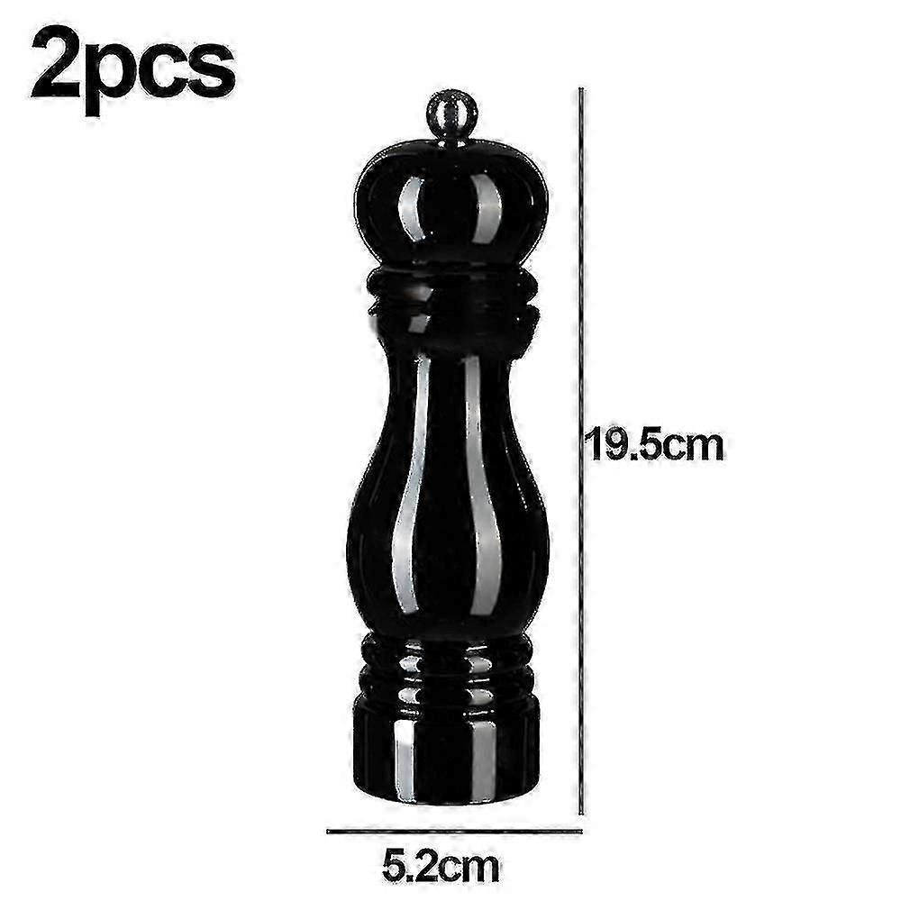 Salt And Pepper Grinder Set,manual Pepper Mills With Adjustable Coarseness, Refillable Spice Grinders