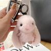 1Pc Trendy Plush Rabbit White Keychain For Woman With Cute Charm Soft Toy Decorative Accessory For Bags  Year Gift Body Kit
